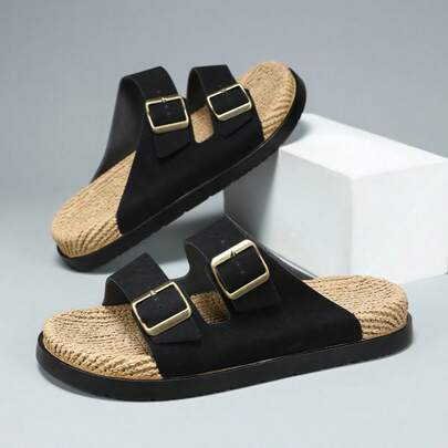 1 đôi (cỡ 39-45) dép xăng đan đế dày mềm mại cỡ lớn dành cho nam, dép xăng đan đế bằng cỡ lớn dành cho nữ, dép hở mũi siêu nhẹ thoáng khí, dép đi biển kiểu Ả Rập chống trượt bền chắc, dép thời trang, phù hợp cho trong nhà, văn phòng, bãi biển ngoài trời, đi bộ đường dài, đi làm, đa năng.