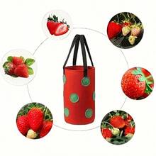 1 túi trồng dâu tây, cây dâu tây, chậu trồng cà chua và dâu tây treo, túi trồng rau có lỗ thoát nước. - màu đen - Xem 3