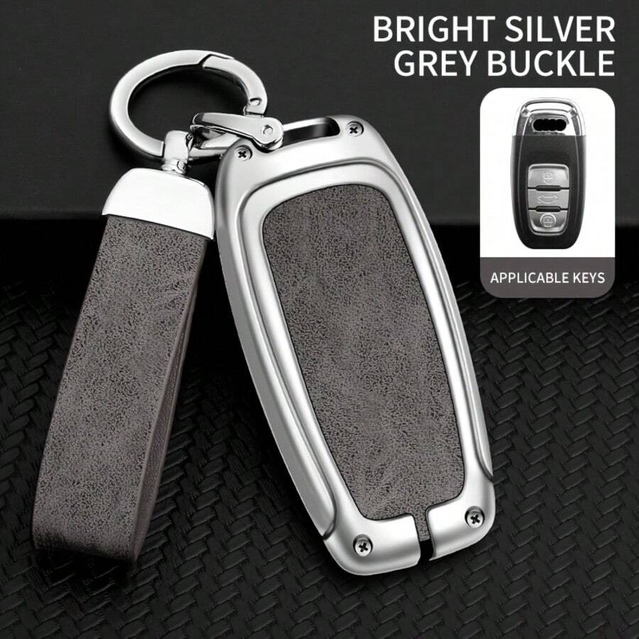 Zinc Alloy Car Key Shell Suitable For Audi A1, A3, A4, A5, A6, A7, A8, Quattro, Q3, Q5, Q7 (2009-2015 Models) - Multicolor - View 1