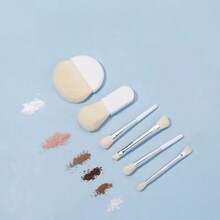 6件套化妆刷套装 便携式新手化妆刷 迷你散粉修容遮瑕高光刷 旅行套装 - 迷你6件套 - 查看 6