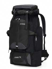 Ba lô chống thấm nước dung tích lớn, phù hợp cho cả nam và nữ, lý tưởng cho leo núi và du lịch. Lưu ý: Có thể có sự khác biệt nhỏ về màu sắc giữa các lô hàng. - màu đen - Xem 6