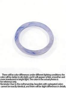 1pc Women's Fashion Jade-Like Bracelet (Suitable For 100 Lbs Women). The Bracelet Will Become More Transparent Under Light, Suitable For Daily Wear, Holidays, Travel, Beach Outfits, A Perfect Gift For Ladies, Wives Or Friends, Suitable For Christmas, Valentine's Day, Mother's Day, New Year Wear As A Delicate Accessory. (Please Choose Carefully According To Arm Size, As The Bracelet May Have Color Difference Under Different Lighting) - Multicolor - View 18