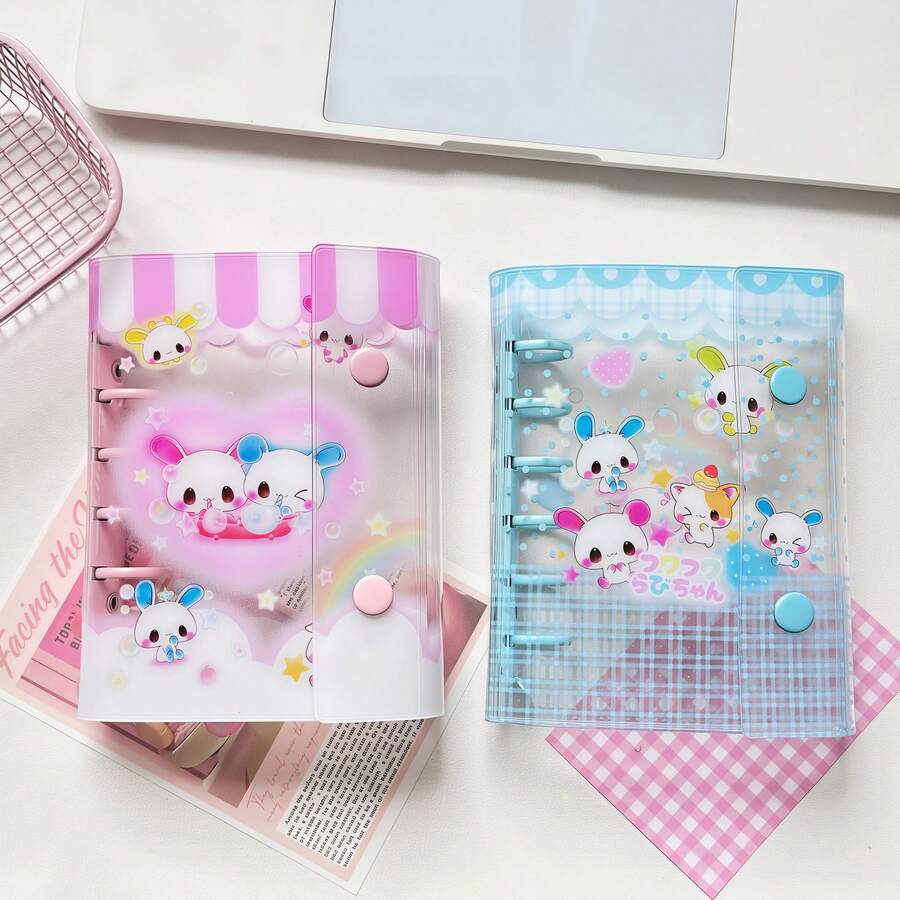 One A7 Size Transparent Single-Pocket Journal, Sticker Organizer, Sticker Book, DIY Journal, PP Material Transparent Inner Page Replacement Core, Large Capacity Portable Sticker Book, K-POP Photo Card Storage, Photo Album, Scrapbook, Shield Book, Sticker Book, Notebook, Budget Management Journal, Suitable For Back-To-School Supplies, Office Stationery, Etc. - 1 Set - View 1
