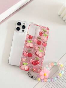 Cherry Accessories 彩色树脂透明花卉吊坠加厚防摔高端手机壳,兼容 17、17 Pro、17 Pro Max、 16/15/XR/ 16 Pro Max/7/8/P12 Pro Max/P13 Pro Max/P14 Pro Max/P13/P14/P11/P12/P14,可爱时尚加厚保护壳,适用于 XS/S/XS Max/7/8/GES2 - 彩色 - 查看 4