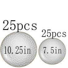 Transparent Hammered Texture Plate Set, Gold Rim Premium Dessert Plates 7.5"/10.25", Suitable For Various Themed Events, Parties, Birthdays, Weddings, New Year, Valentine's Day, Easter, Etc. - Clear - View 10