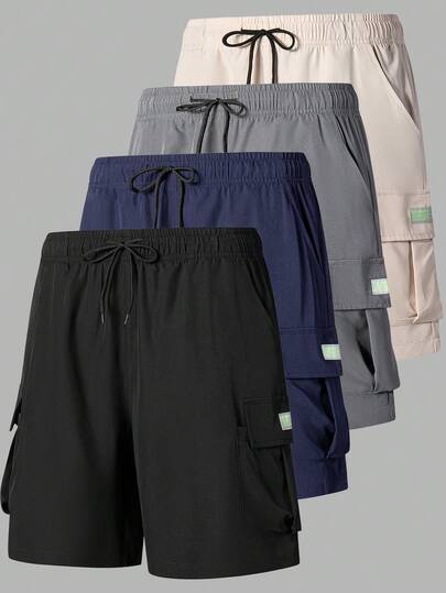 1 chiếc quần short thể thao nam kiểu boyfriend mùa hè, thích hợp chạy bộ, tập gym, tập luyện, co giãn, nhanh khô, thoáng khí, mềm mại, thoải mái.