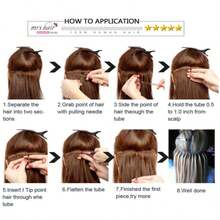 Extensions de cheveux humains - Natural Black - Voir 8