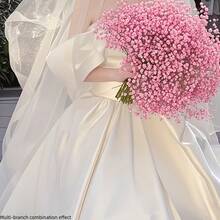 840pcs Artificial Baby's Breath Flowers, 30 Bunches Pink/White Floral, Realistic Texture Simulated Flowers, Suitable For Anniversary, Wedding, Engagement, Hotel, Garden, St. Patrick's Day, Thanksgiving, Valentine's Day, Mother's Day And June Centerpiece Decor - Multicolor - View 4