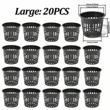 20Pcs Garden Planting Nursery Basket With Mesh Net Planter Hydroponic Cups Vegetable Soilless Slotted Mesh Grow Pots - Round - View 9
