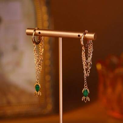 زوج من أقراط الحلقة الرقيقة من الفولاذ المقاوم للصدأ، هدية مجوهرات عصرية للنساء والفتيات