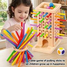 Tabuleiro de Quebra-cabeça 2 em 1 para Crianças, Inclui Lápis de Cor, Brinquedo Interativo Pais-Filhos, Jogo de Integração Sensorial, Brinquedo de Quebra-cabeça, Jogo de Pensamento Lógico, Exercício de Coordenação Motora, Combinação de Cores, Brinquedo Interativo Familiar - Multicolorido - Visão 1