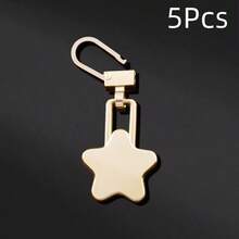 2/5/10Pcs Star-Shaped Zipper Pulls, Detachable Quick Repair, Universal Metal Zipper Head Pendant Replacement Accessories With Small Hole, Tool-Free, Suitable For Bags, Clothes, Jackets, Shoes, Boots, Zipper Pulls - Multicolor - View 18