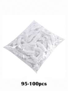 50/100个装超长一次性透明浴帽 - 适合头发浓密、编发和长发的女士，高弹力高品质发套，适合旅行、SPA、沙龙和居家使用，可完全包裹头发且富有弹性。 - 無色 - 查看 11