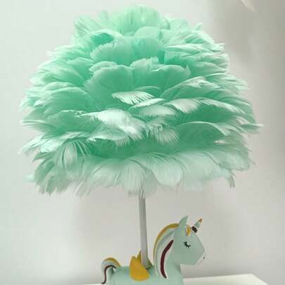 Handmade Bohemian Feather Lampshade - No Electricity Needed, Modern Minimalist Design Suitable For Bedroom, Wedding, And Home Decor Popular Art Lighting Cover, Bedroom Lighting Romantic Decoration Unique Lighting, Bedroom Decorative Lampshade