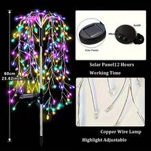 29.3-Inch Waterproof Solar Outdoor Garden Light, 200 LED Beads, 8 Lighting Modes, Suitable For Garden Path, Lawn, Yard, Walkway, Holiday Christmas Decoration - Ground-mounted Firecracker Lamp - View 5