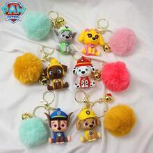 Paw Patrol 1个可爱有趣的汪汪队卡通钥匙扣,PVC材质,创意情侣背包挂件,动漫人物玩具,可爱装饰品,适合收藏,可作汽车钥匙挂件,时尚背包装饰,背包车链 - 彩色 - 查看 4