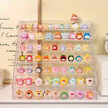1pc Acrylic Display Stand, Suitable For Miniature Figurine Collection Display - Transparent Desktop Organizer For Anime Figures, Trading Cards, Badges, Pins, Collectibles - Large Capacity Storage Rack - Sturdy Design For Desktop Or Exhibition Use - Ideal Choice For Collectors And Retailers, Transparent Acrylic Material - Retail Display Shelf - Transparent - View 10