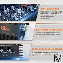 Amplificador De Audio Para Auto 4 Canales Clase AB 1000w Audishako Mhd65.4F Para Carro, Max Power: 1000W - Tipo de Enchufe A USA (110-127V) - Ver 10
