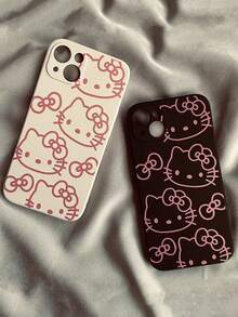 SANRIO 2pcs/Set KT Cat Pattern Phone Case Compatible With IPhone 17 Pro Max, 15 Plus, 16/14 Pro, 13/11, 12 Full Coverage Anti-Drop - Multicolor - View 4