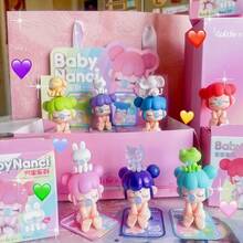 1 pieza "Ven a sentarte conmigo" Serie Caja Ciega Figura Muñeca, Decoración de escritorio linda, Regalo perfecto para niñas, coleccionistas de cajas ciegas y fans de Nanci, Adecuado para decoración de escritorio y regalos (Estilo y accesorios aleatorios) - Multicolor - Ver 1