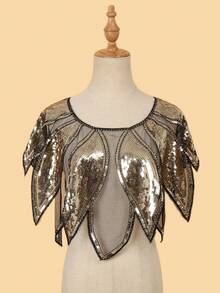 1pc Women's Summer Sequin Shawl Wrap, Evening Party Bolero Shrug - Multicolor - View 10