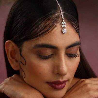 1 chiếc dây cài trán kiểu cổ điển dành cho cô dâu, phụ kiện đội đầu cho nữ.