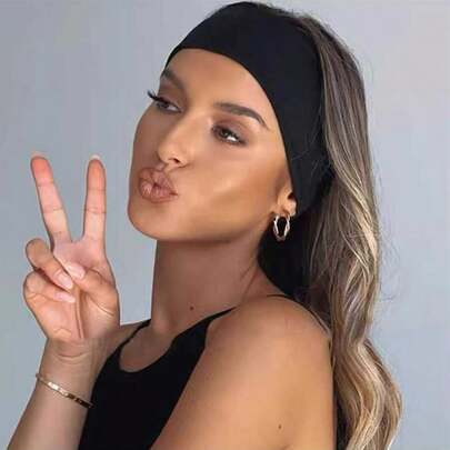 1pc Sports Sweat-Absorption Headband, Running Fitness Hair Band For Protecting Forehead Casual Turban Headband Sweatband, School Stuff, College, Headbands Fall Winter Hair Accessories For Women For Vacation Outfits Woman Elegant Scarf Women Bandanas Soft Headwrap