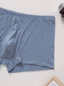 2pcs Men's Plus Size Boxer Briefs, Made Of Milk Silk Fabric, Breathable, Comfortable, And Shipped In Random Colors. - Multicolor - View 9
