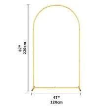 Metal Arch Backdrop,, Gold Arch Wedding Arch Frame (7.2ft, 6.6ft, 6ft, 5ft, 4ft), Balloon Arch Stand, Suitable For Birthday Party Supplies, Weddings, Graduation Decorations, Indoor/Outdoor Baby Party Supplies, Balloon Arch Decorations, Home Décor, New Year's Gifts, Revelación De Género . - 拱門架(金色) - 查看 9