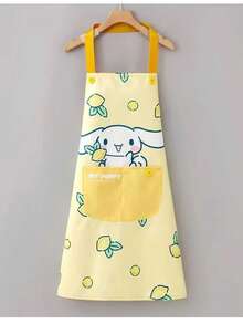 SANRIO Tạp dề chống thấm nước dễ thương, tạp dề nhà bếp hoạt hình có túi, tạp dề nấu ăn thời trang dùng tại nhà. - A - Xem 8
