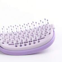 1pc DailyGard Foldable Self-Cleaning Hair Brush | One-Pull Hair Removal, Smooth Without Pulling, Convenient Foldable Design, Dry & Wet Use, Suitable For Straight & Curly Hair, ABS Plastic Handle, Nylon Bristles - Pink-1Pc - View 4