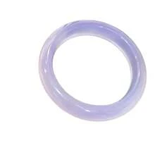 Violet White Moonlight Bracelet For Women, Ice-Clear Cat's Eye Chalcedony Bangle, High-Grade Elegant Bracelet - 芋泥波波 - 查看 5