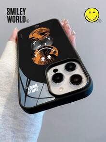 Smiley World Expression SmileyWorld® | 1pc Shock-Absorbing Full Coverage TPU Material, 2-In-1 Acrylic Phone Case, Smiley Face Pattern, UV Printing Craft, Compatible With IPhone 16, 15, 14, 13, 12, 11 Pro Max Phone Protective Cover, Suitable For Holiday Gifts, Commuting, Anti-Drop High-Quality Design - Multicolor - View 4