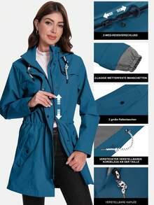 Women Coats - Petrolblau - 查看 5