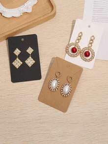 10/50/100 piezas Tarjetas organizadoras y expositoras de joyas para aretes, collares y pulseras - Multicolor - Ver 3