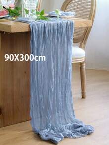 1pc Solid Color Bohemian Style Table Runner/Table Cloth Suitable For Wedding, Party, Mother's Day, Home Decor And Scene Decoration - Dusty Pink - View 12