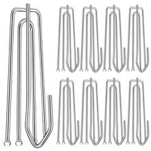 10pcs/30pcs/50pcs Stainless Steel 4-Prong Curtain Clips, For Curtain Fabric, Bathroom Curtain Hooks, Hanging Hooks - Multicolor - View 9