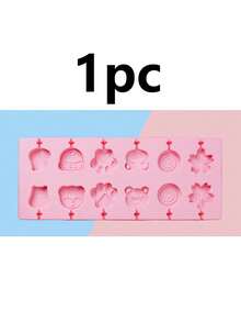 12-Cavity Pink Lollipop Mold, Silicone Gummy Bear, Paw, Flower Shaped Candy, Jelly, Pudding Mold, Easy Release Reusable Chocolate, Lollipop Baking Tool, Suitable For Valentine's Day Party, Home Decor, Housewarming Gift - View 13