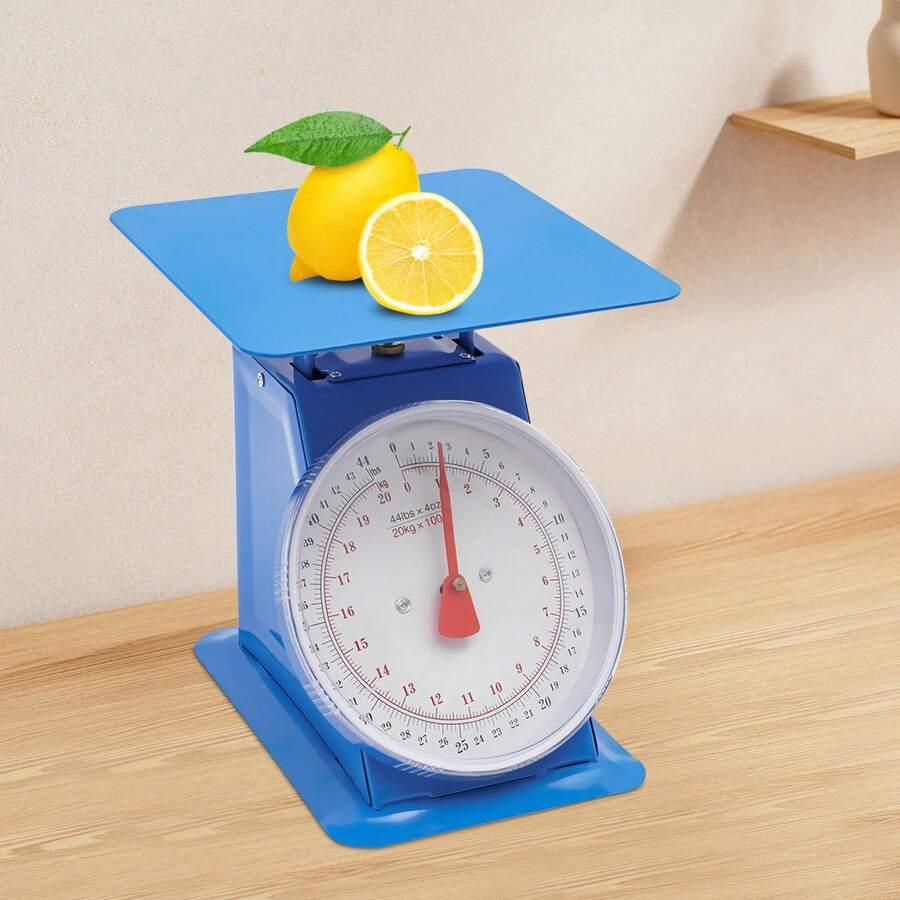 44-Lbs Heavy Duty Portion-Control Mechanical Kitchen Scale, Food Scale Industrial Dial Scale For Accurate Food Measurement And Portion Control (44-Lbs) - 藍色 - 查看 1
