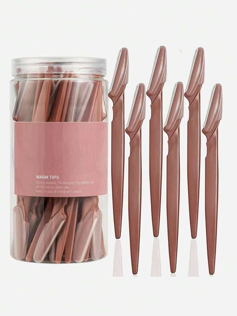 2/12pcs Stainless Steel Trimming Scissors/Razors With Protective Cover, Suitable For Men & Women - Precision Eyebrow Trimmer