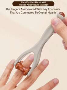 Natural Wooden Finger Massage Roller - Portable Soothing Hand And Knuckle Massager - Multicolor - View 7