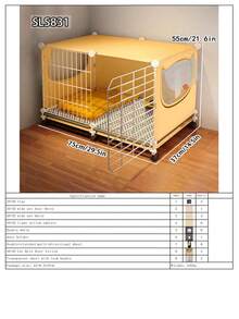 小型犬笼，室内宠物笼，带托盘，适用于泰迪犬、博美犬、柯基犬和中型犬 - 彩色 - 查看 12