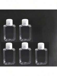 1/3/5pcs Transparent Butterfly Cap Bottles 30/50/100ml, PET Material Flip Cap Bottles, Lotion Bottles Cosmetic Travel Refillable Containers - Multicolor - View 17