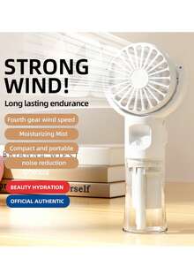 1pc New Handheld Mist Fan, USB Rechargeable Electric Fan With Misting Function, Best Summer/Holiday Gift For Family And Friends - Multicolor - View 7