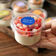 25pcs Reusable Cake Cups, With Lids Cold Brew Yogurt Coconut Jelly Oatmeal Cups, Durable And Shatterproof Yogurt Cups, Cream Cake Boxes, Transparent Dessert Cups, Suitable For Cakes, Mousse, Cupcakes, Ice Cream - View 2