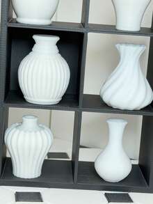 Miniature Collection Cabinet With Drawer Display Shelf, PLA Material Mini Vase, DIY Customizable Decorative Ornament, Durable And Anti-Drop Small Vase - Multicolor - View 6