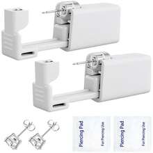 Ear Piercing Gun, Disposable Ear Piercing Kit With CZ Earring Stud, No Pain Easy Use At Home (5mm) - ColorC - View 1