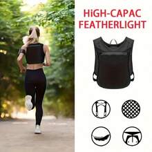 1pc Unisex Lightweight Sports Vest With Phone Pocket - Adjustable Shoulder Straps, Zipper Compartment, Mesh Back Design, Suitable For Running, Hiking, Fitness, Running Gear, Sports Vest Bag, Lightweight Mesh Backboard, Waist Bag & Chest Bag 2-In-1, With Phone Pocket Main Compartment, Suitable For Gym, Hiking, Cycling, Travel, Marathon, Trail Running, Daily Use, With Water Bottle Holder, For Night Running And Cycling - Multicolor - View 10