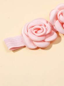 2pcs/Set Infant Girls' Cute Rose Flower Headband, Suitable For Daily Wear And Festivals, Spring/Summer - Multicolor - View 4