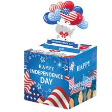 Celebration Supplies For Independence Day Party, Patriotic Celebration Supplies For The National Day Celebration On April 4th. A Surprise Gift Box For Giving Cash Gifts, For Parents, Relatives And Friends. It Contains 50 Transparent Bags (White) Party Gift Box. - View 3